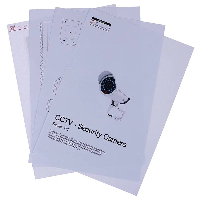 1:1 Papiermodell Fake Security Dummy Überwachungskamera Sicherheitsmodell Puzzles