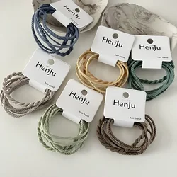 One Card Basic High Elastic Hair Rope Simple Color Hair Ring Practical Rubber Band All-match Hair Accessories Head Rope 2024