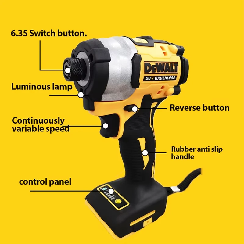 Dewalt DCF850 Akkuschrauber 3250 U/min 205 N·m Bürstenloser Lithium-Schlagschrauber Schlagbohrmaschine Dewalt 20 V Akku