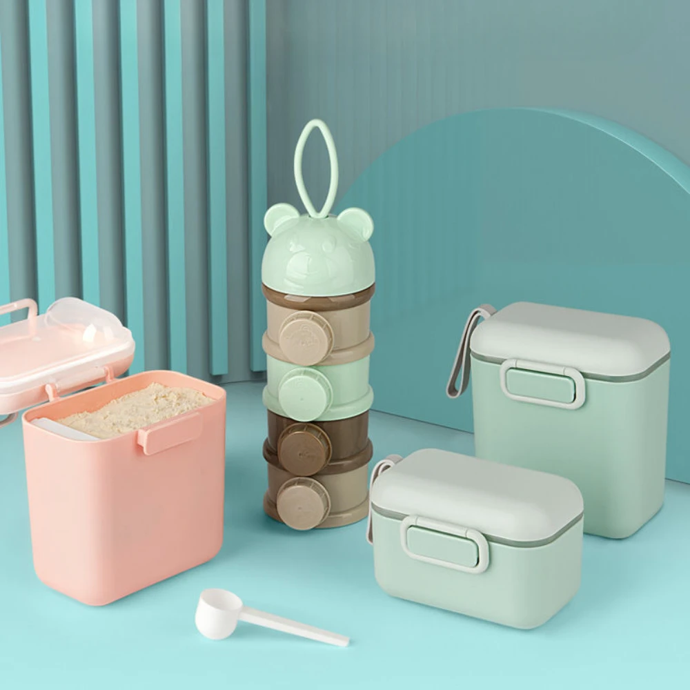 

Baby Formula Dispenser with Scoop 400ml/800ml Milk Powder Storage Box Infant Essential Cereal Toddle Snacks Container for Baby