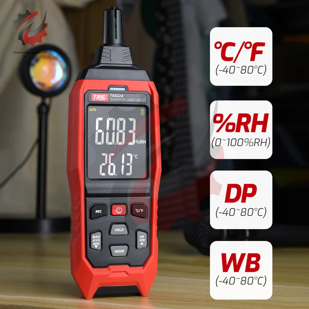 TA622A TA622B TA622C Cyfrowy termometr Higrometr Wielofunkcyjny stacja pogodowa Tester temperatury Miernik wilgotności Pirometr
