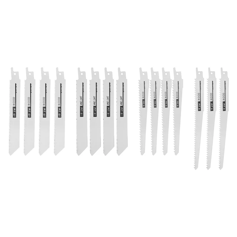 

VELIF-15 Pcs Reciprocating Saw Blades Wood Pruning Saber Saw Handsaw Multi Saw Blade For Cutting Wood Metal PVC Tube Power