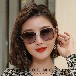 Lioumo elegante polarisierte Sonnenbrille Frauen 2024 Marke Designer Mode Brille Frauen Diamant Brillen Gradient Shades Zonnebril