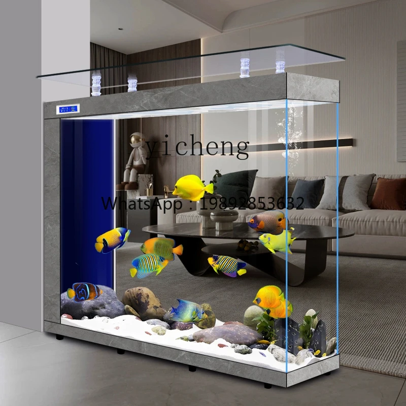 AA  fish tank rectangular ultra-white glass vertical square goldfish tank company aquarium