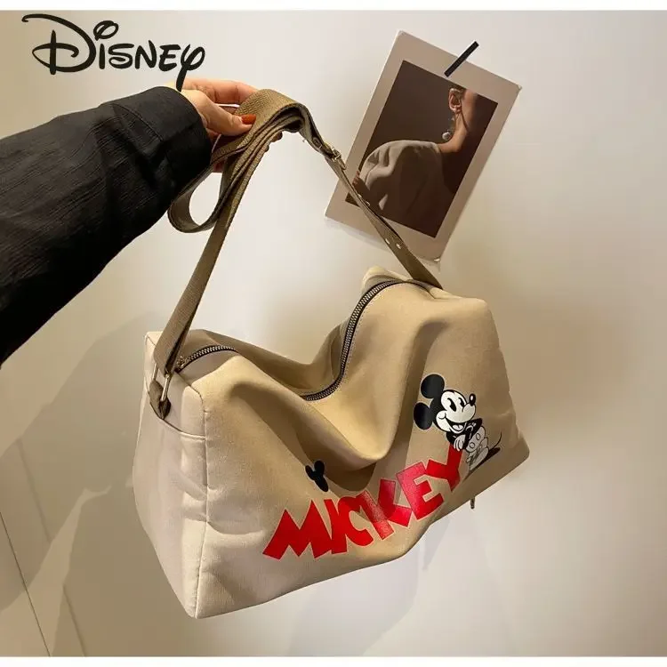 Disney-Bolso cruzado de Mickey para hombre y mujer, bolsa de almacenamiento de viaje de corta distancia, a la moda y de alta calidad