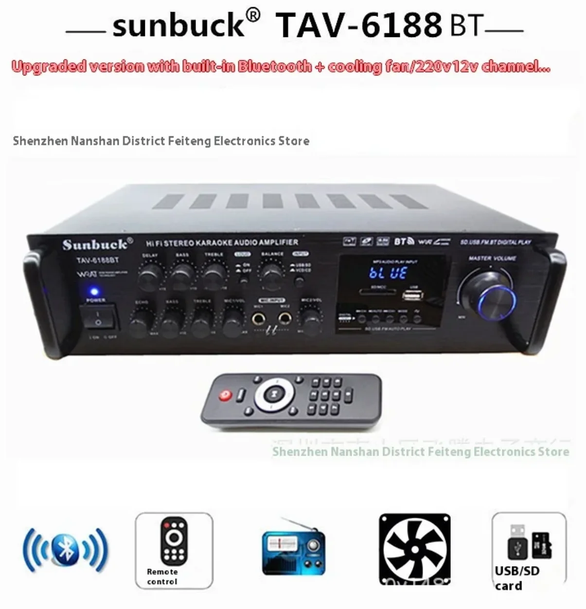 6188BT цифровой усилитель Bluetooth усилитель звука 2-канальный HIFi аудио усилитель мощный аудиоусилитель для домашнего автомобиля караоке 6188BT цифровой усилитель Bluetooth усилитель звука 2-канальный HIFi аудио усилитель мощный аудиоусилитель для домашнего автомобиля караоке