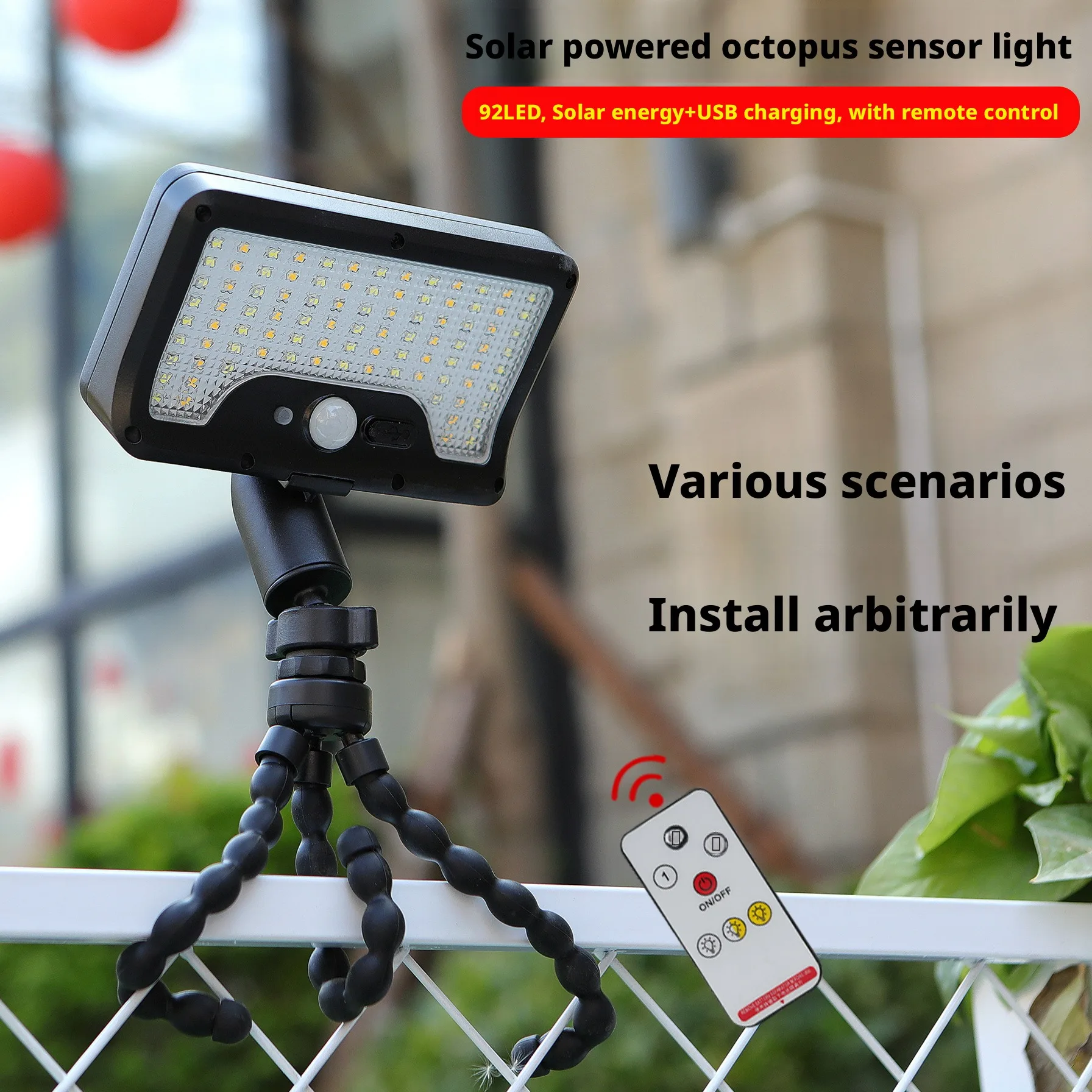 Solar Outdoor Courtyard Light Led Multi Functional Villa Wall Induction Light Outdoor Landscape Park Lawn Light Control Light
