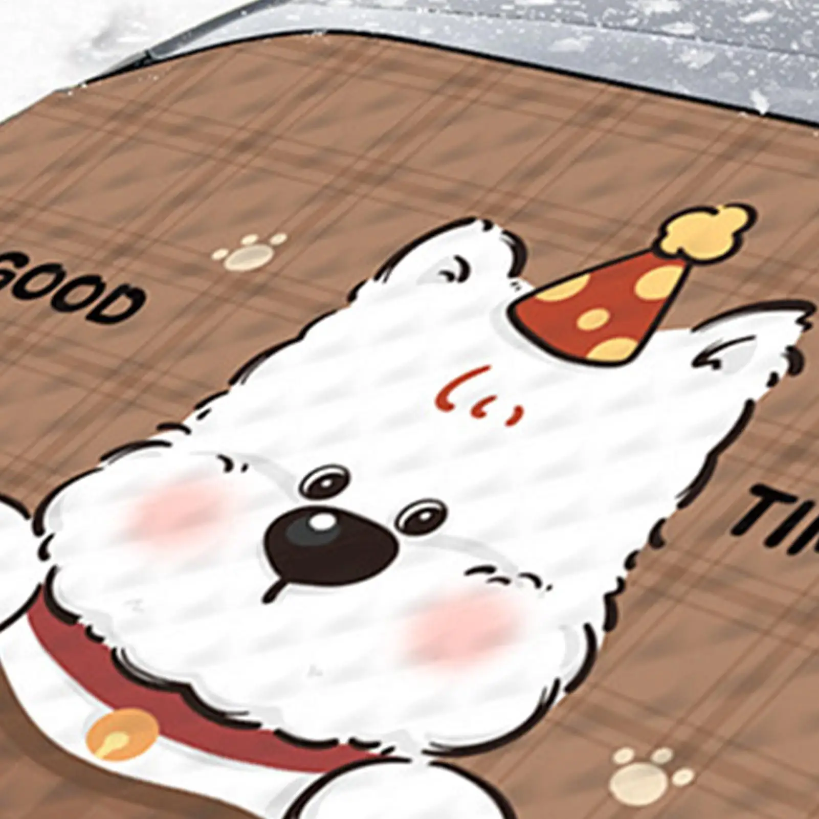 

Windshield Covers Winter 77x36inch All-Weather Waterproof Cute Cartoon Sunshade Snow And Ice Windshield Cover For SUV Car