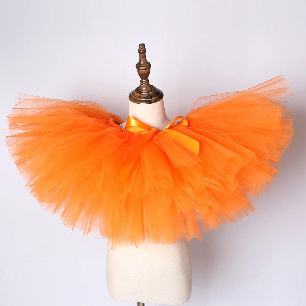 Easter Bunny Tutu Skirt Outfit for Baby Girls Birthday Party Halloween Costumes for Kids Toddler Orange Rabbit Tutus with Ear