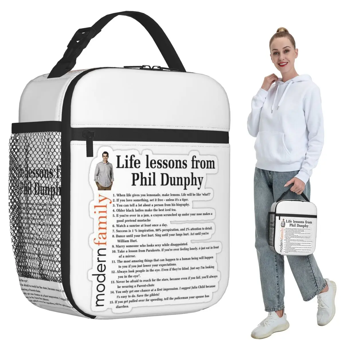 

Термосумка для обедов Life Lessons Phil Dunphy для детей, школьный термоконтейнер для еды, портативный ланч-бокс