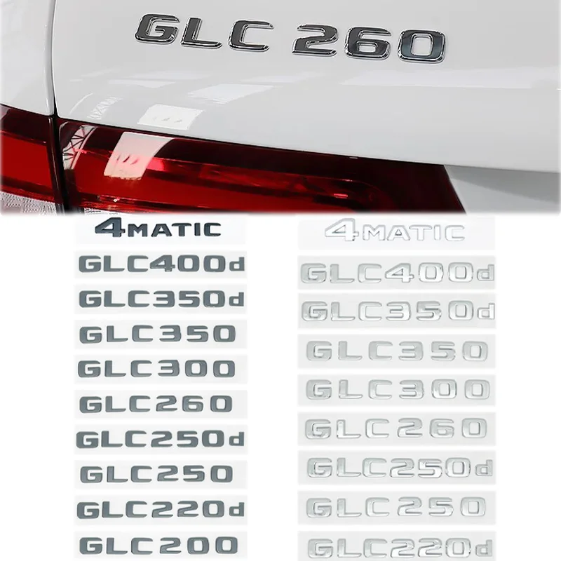 سيارة الذيل الخلفي الجذع شارة شعار ملصقات الحروف لمرسيدس بنز GLC X253 GLC260 GLC220d GLC350 GLC200 4MATIC GLC250d GLC400