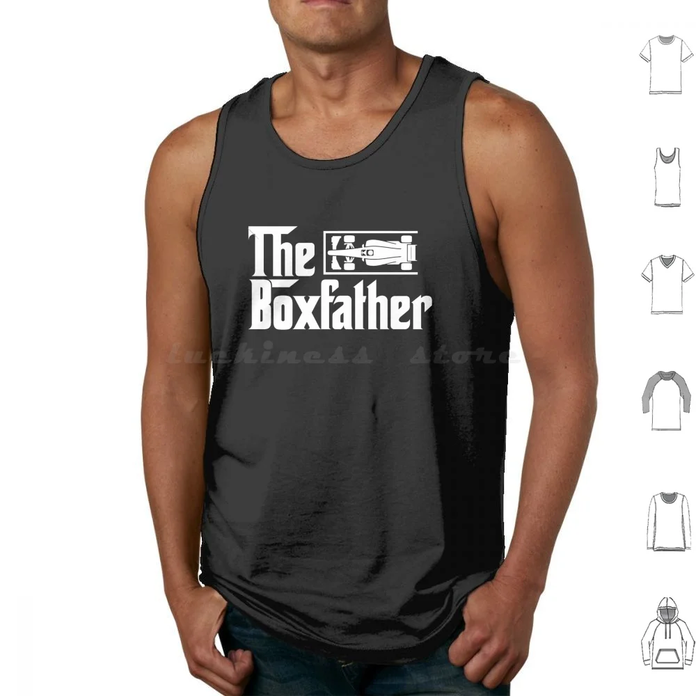 The Boxfather Pitstop Design Tank Tops Print Cotton Boxfather Funny Racing Car Racer Race Grands Prix Gp Tyre