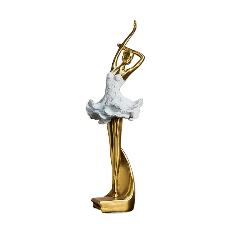 

Ballet Girl Figurine Living Room Desktop Wine Rack Ornament Resin Art Figures Statue Modern Room Creative Sculpture Home Decor