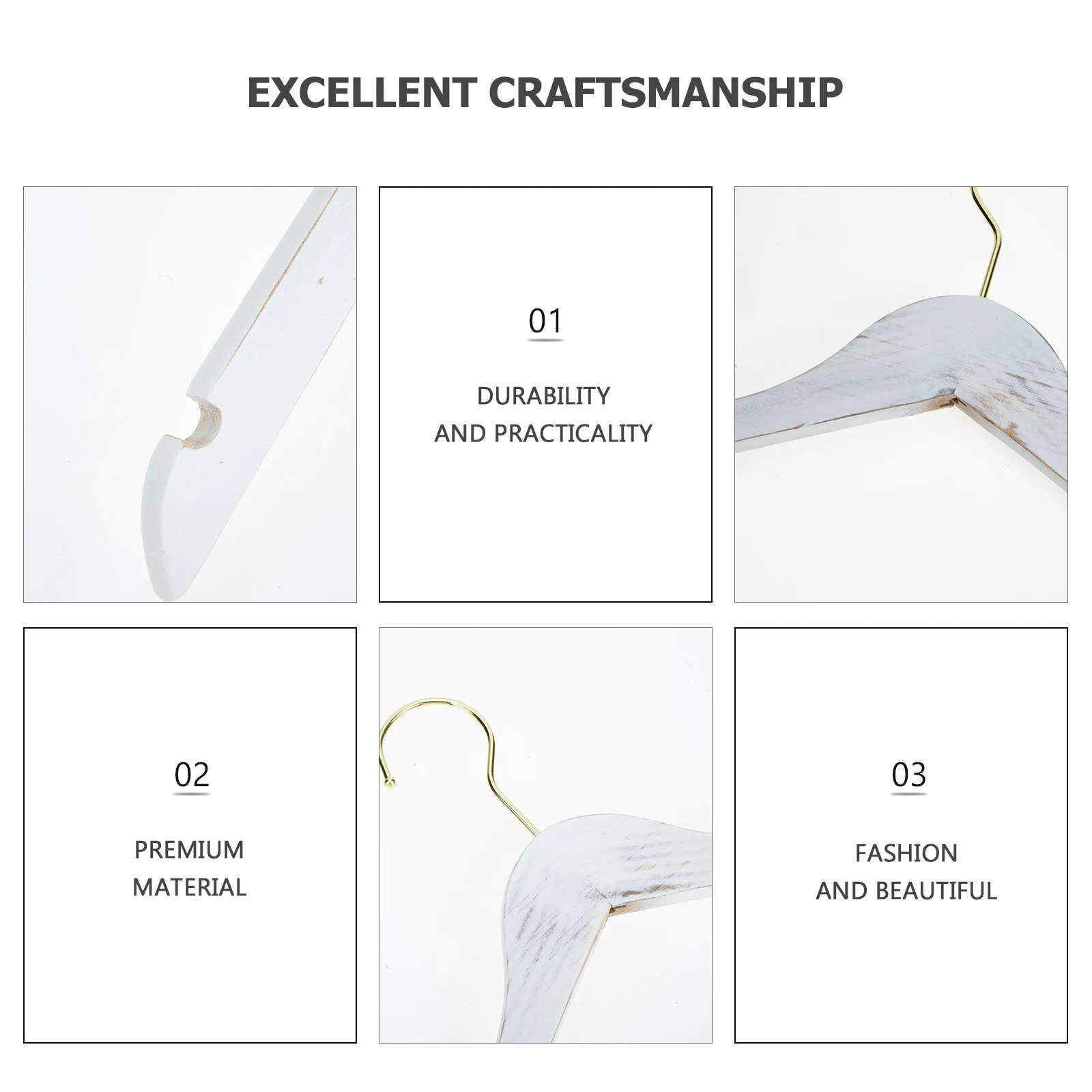 

10Pcs Children Hangers Wooden Anti-Slip Clothes Closet Organizers Sturdy Baby Hangers for Kids Infant Toddler Clothing