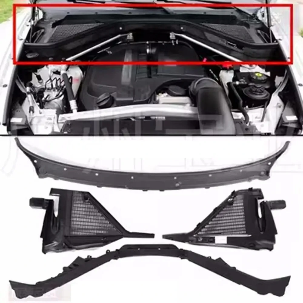 For BMW X5 X6 E70 E71 Wiper deflector Engine compartment baffle Engine upper cover plate partition upper trim panel