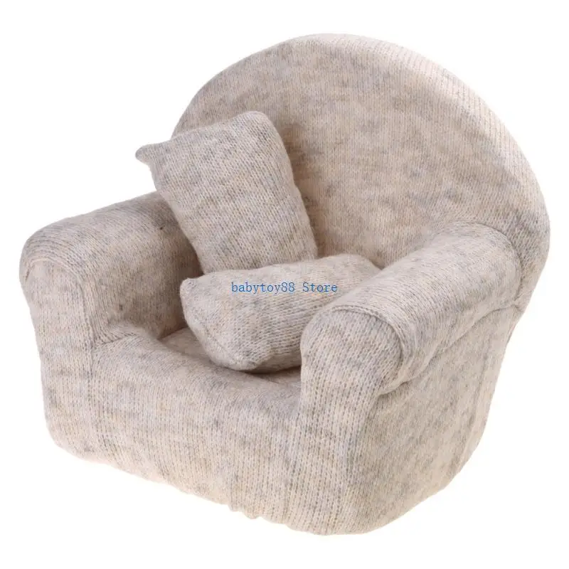 Y4UD 3 Pcs 신생아 사진 소품 아기 소파 베개 세트 유아 사진 촬영 포즈 보조 의자 쿠션