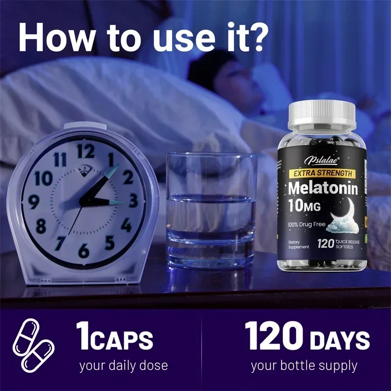الميلاتونين ذو القوة الإضافية - يدعم دورات النوم الصحية، ويحسن جودة النوم، ويحافظ على صحة الأمعاء، ويعزز المناعة #6