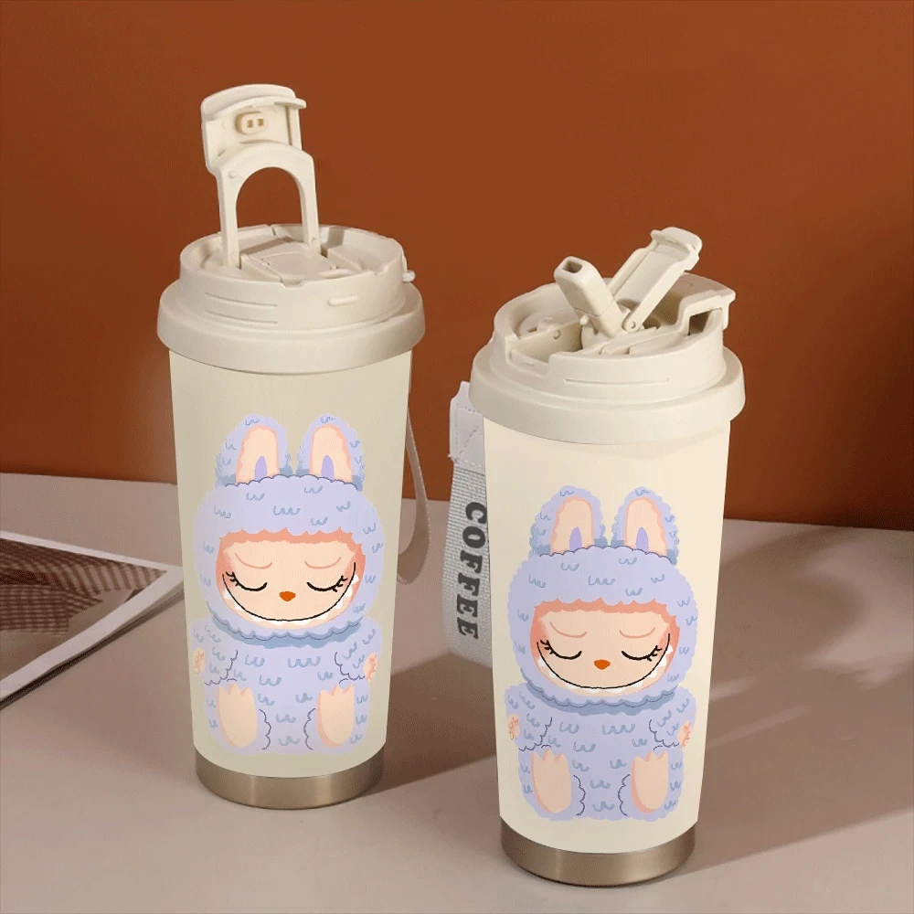 

Labubu Straw Cup Large Capacity Boys Pattern Water Cup New Labubu Cute Cartoon Car Cute Labubu Holiday Gift