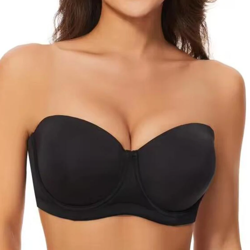 Womens Multiway Strapless Push Up Bra Invisible Brassiere Seamless Slightly Lined Lift Underwire 32 34 36 38 40 42 44 B C D DD G