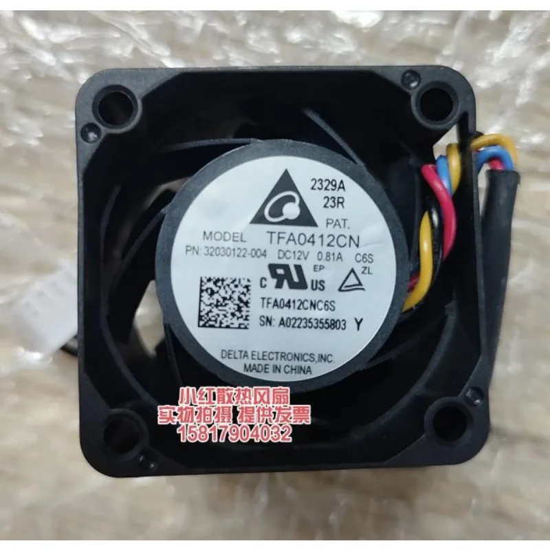 New Cooling Fan for Delta TFA0412CN 4028 12V 0.81A 4 Wire PWM Server Cooler Fan 4CM 40*40*28MM