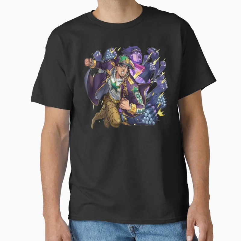 

One of the strongest stands of all time JJBA 80s Manga Jojos bizarre adventure Anime t shirt for men Large size Tops S-6XL
