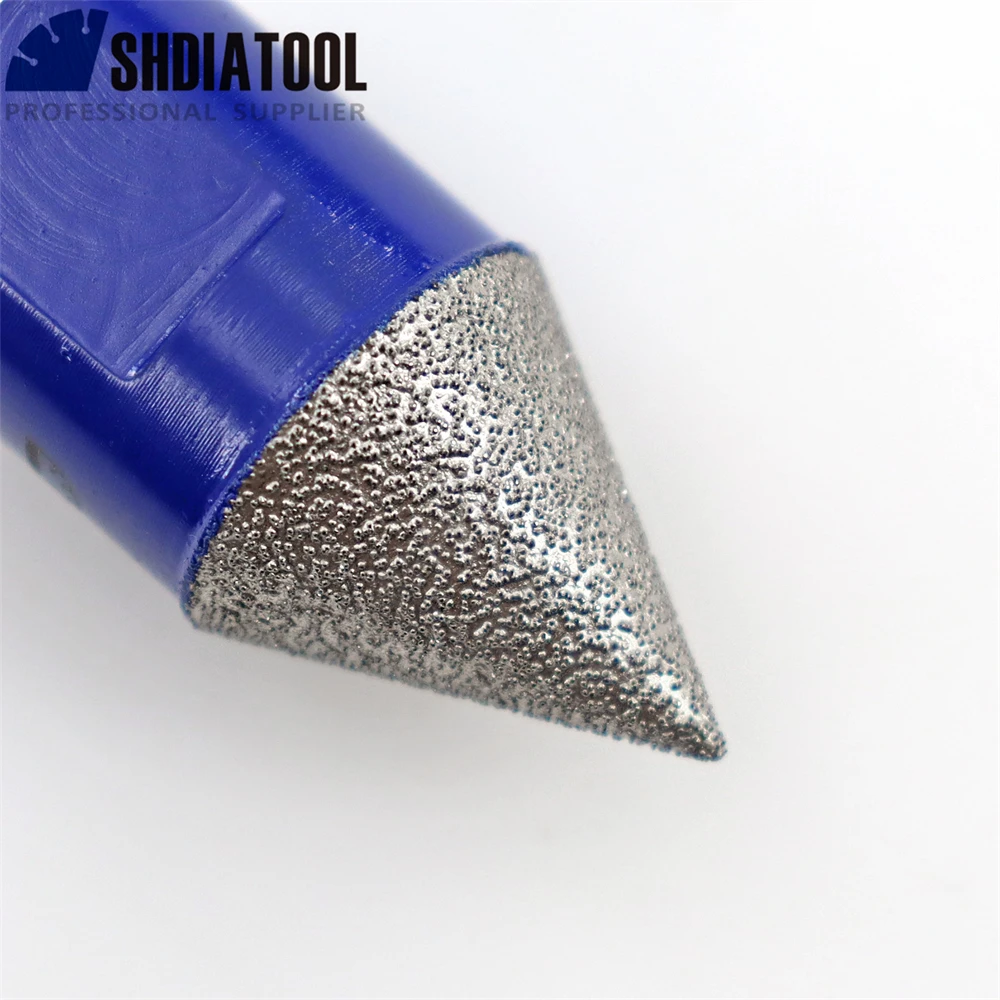 SHDIATOOL 1pc Diamond Chamfer Finger Bits 20MM With 5/8-11 Thread Enlarge Shape Round Bevel Existing Holes