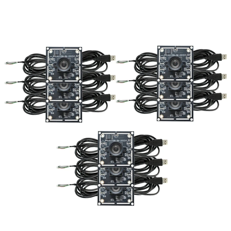 PHILE-9Pcs 100 Degree Camera Module 1MP OV9732 1280X720 USB Free Driver Manual Focus,With 3 Meter Cable For Winxp/7/8/10