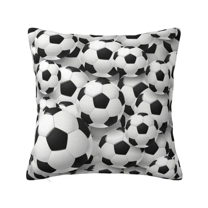 Custom Cool Soccerly Footbally Print Pillow Decor Home Luxury Cushions for Sofa Square Pillowcase