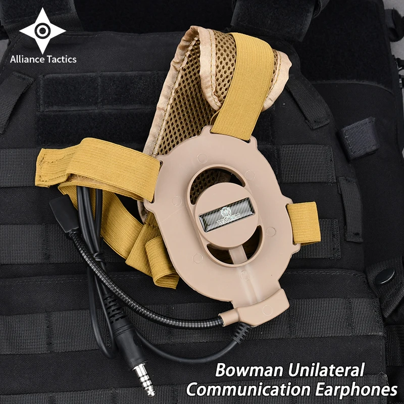 

WADSN Tactical Outdoor Shooting Communication Headphone Bowman Elite II Headset U94 PTT For KenwoodBaofeng UV-5R Radio Accessory