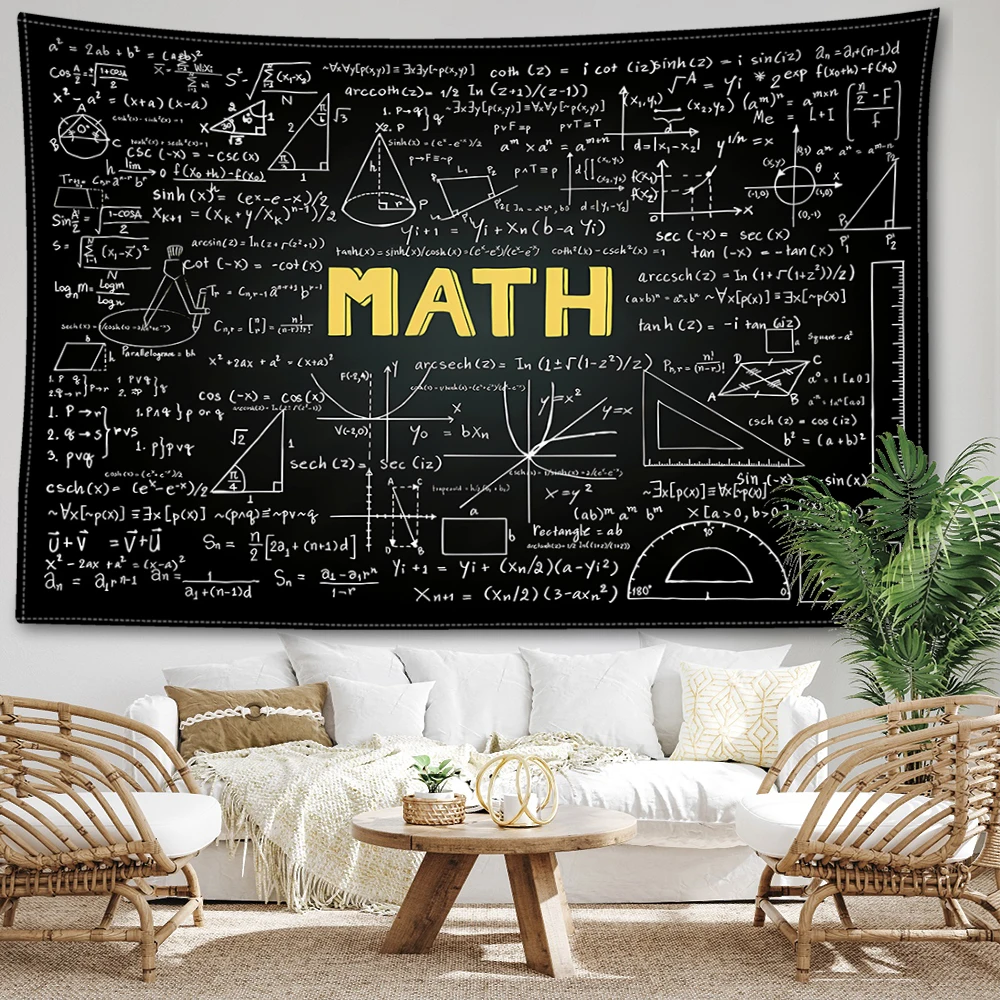 

Mathematical Formula Tapestry Wall Hanging Abstract Art Hippie Tapitz Minimalist Modern Style Dormitory Home Decor