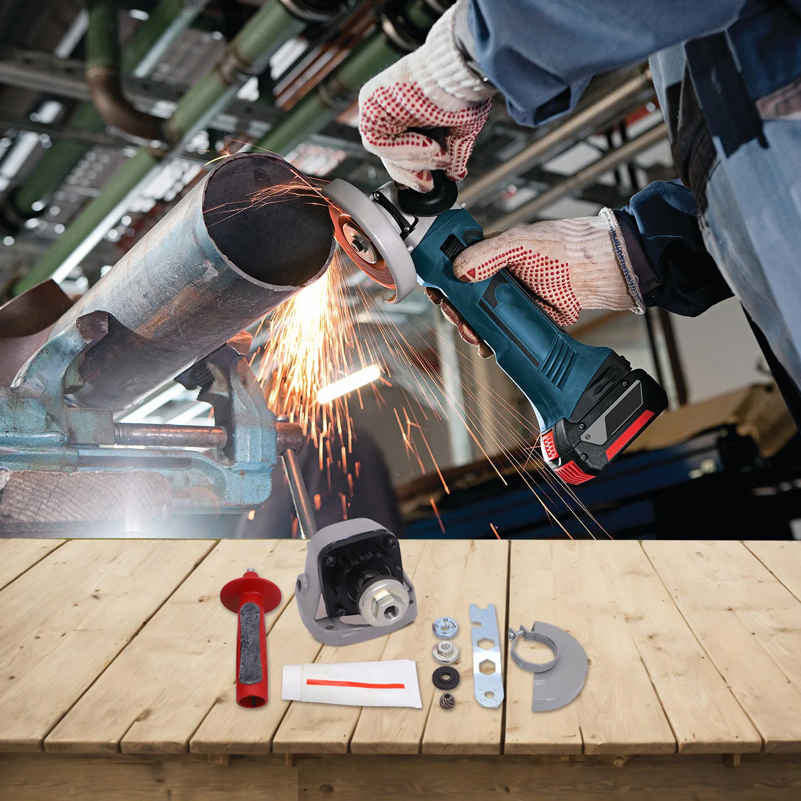 

For Bosch Tools Front Head Assembly Workshop Repairs Angle Grinder Front Head Assembly Protective Cover Stable Performance