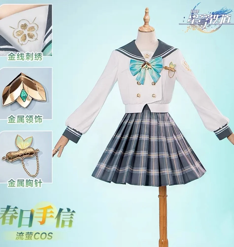 

COWOWO Honkai Star Rail Firefly JK Women Cosplay Costume Cos Game Anime Party Uniform Hallowen Play Role Clothes Clothing