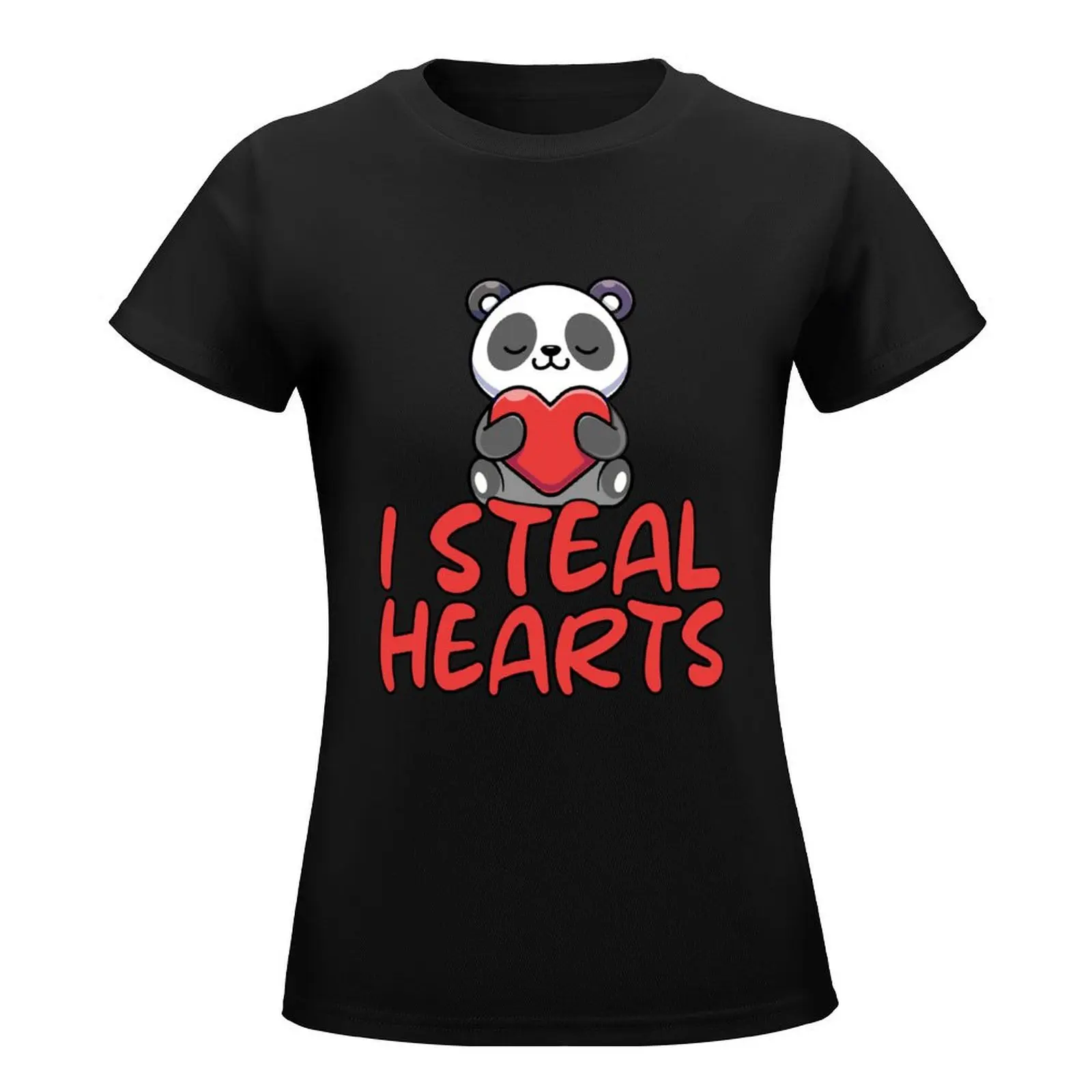 Women I Steal Hearts Panda Valentines Day For girls Boys Youth T-Shirt korean fashion female western t-shirt dress for Women