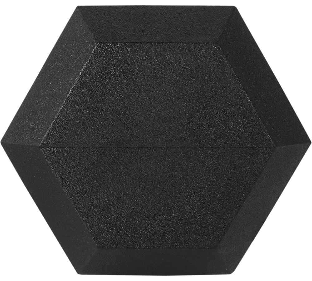 دمبل سداسي مغلف بالمطاط، مقبض معدني مضاد للانزلاق لتمارين صالة الألعاب الرياضية المنزلية، متوفر بمقاسات متعددة