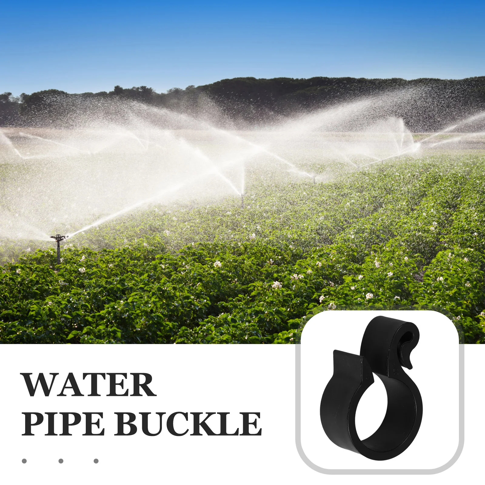 

50pcs Garden Tube Buckle Pe Hook Connection Clips Drip Irrigation Fastener Water Hose Tightening For Hanging Fruit Trees Black