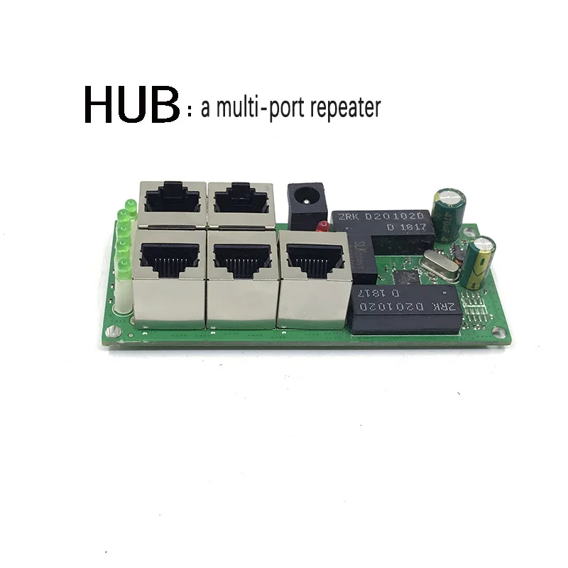 Fast switch mini 5 port ethernet switch 10 / 100mbps rj45 network switch hub pcb module board for system integration module