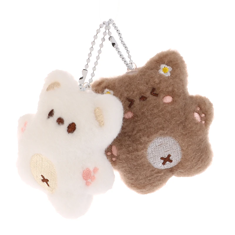 Interesting Playful Little Bear Plush Funny Pendant Cute Keychain Accessories Squeaking Endorsement Bag Lovely Doll Key Ring