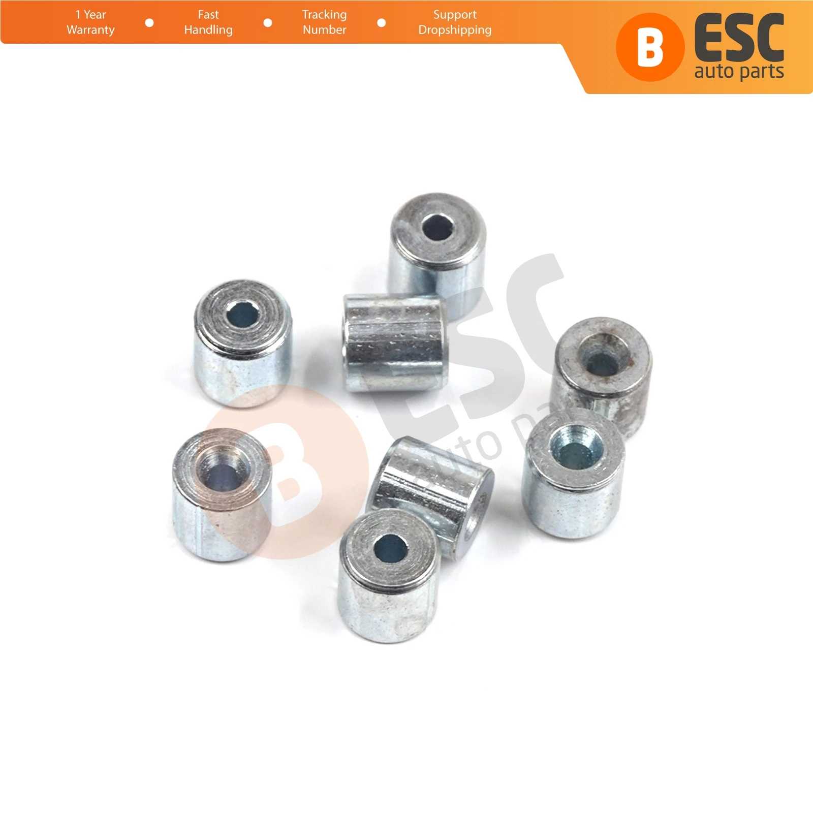 ECR003 100 PCS Window Regulator Winder Mechanism Repair Steel Cable Wire Rope End Fitting Pin Stop Sleeve Crimp Rivet 5x5/1.7 mm