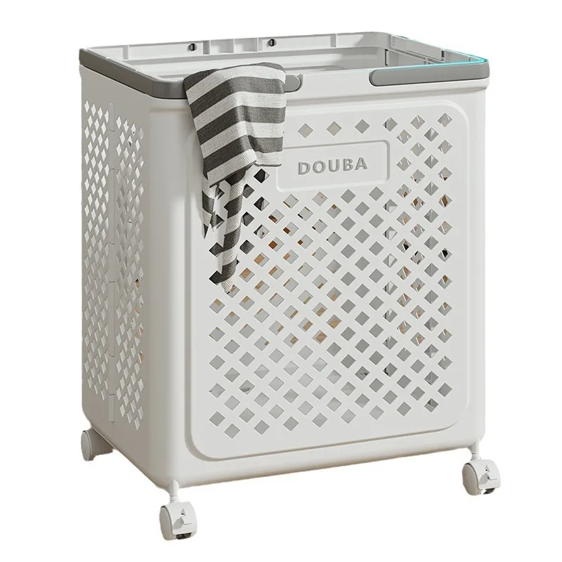 Removable folding laundry basket, clothing change and washing storage basket, large-capacity multi-functional storage basket