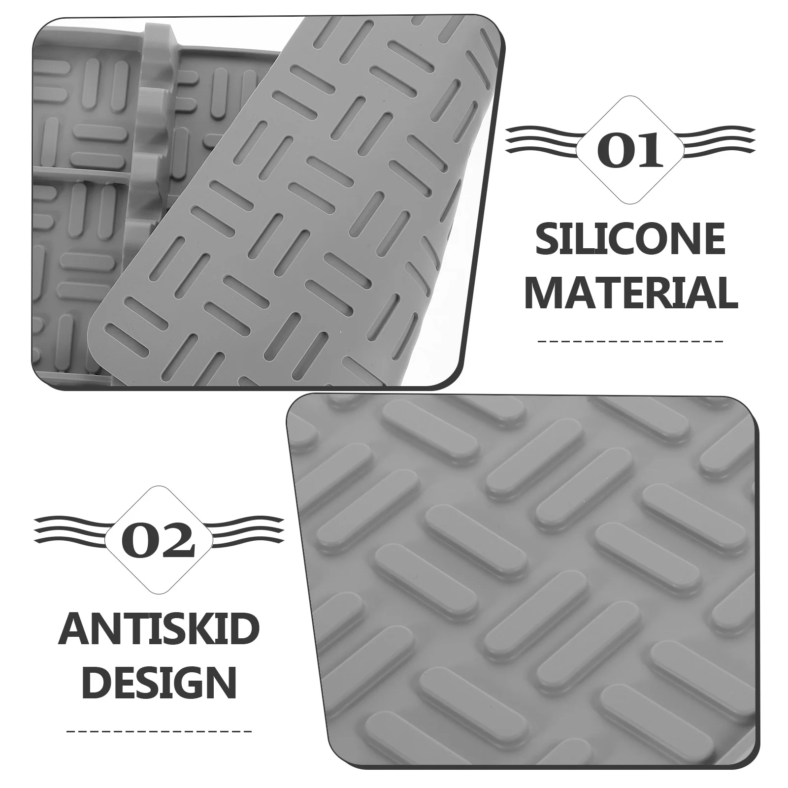 

Silicone Grill Side Shelf Mat Heat Resistant Bbq Tool Rest With Compartments For Spatula Tongs Brushes Kitchen Countertop