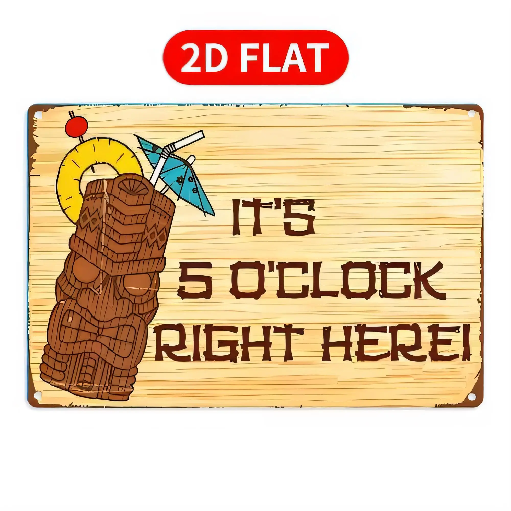 Tin Sign “It’s So Clock Right Here!” Funny Retro  Metal Wall Art Plaque for Bar Pub Garage Kitchen Office Decor Vintage Quote Si