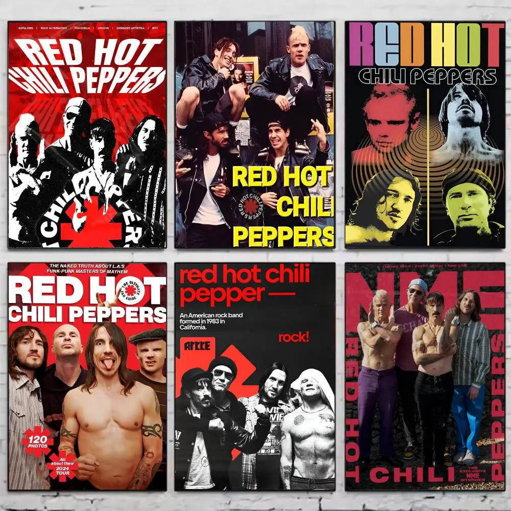 Red Hot Chili Peppers Poster HD Waterproof Self-Adhesive Wall Sticker For Room Decor, Premium Print Gift