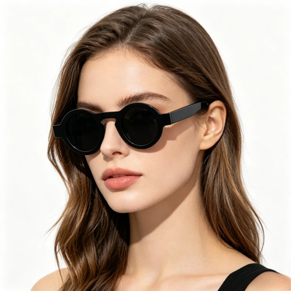 

2026 New Trendy Fashion Women's Sunglasses with Case Luxury Designer Vintage Handmade Acetate Frame Polarized UV400 Sunglasses