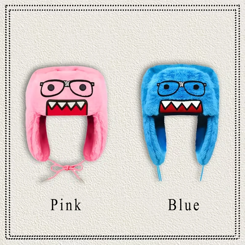 Autumn Winter Unisex Pilot Cap Woolen Pullover Hat Funny Expression Embroidered Glasses Design Streetwear Multi‑Color Options