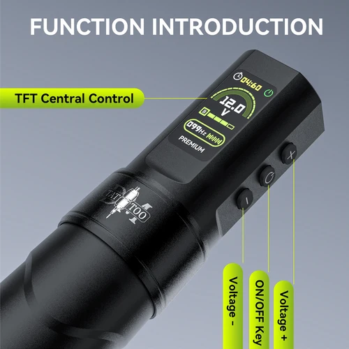 Imagen 2 del producto Kit de máquina de tatuaje inalámbrica DM, Kit de pluma de tatuaje, carrera de 4,0 MM, batería de alta capacidad de 1500mAh para maquillaje permanente, Kit de pistola de tatuaje