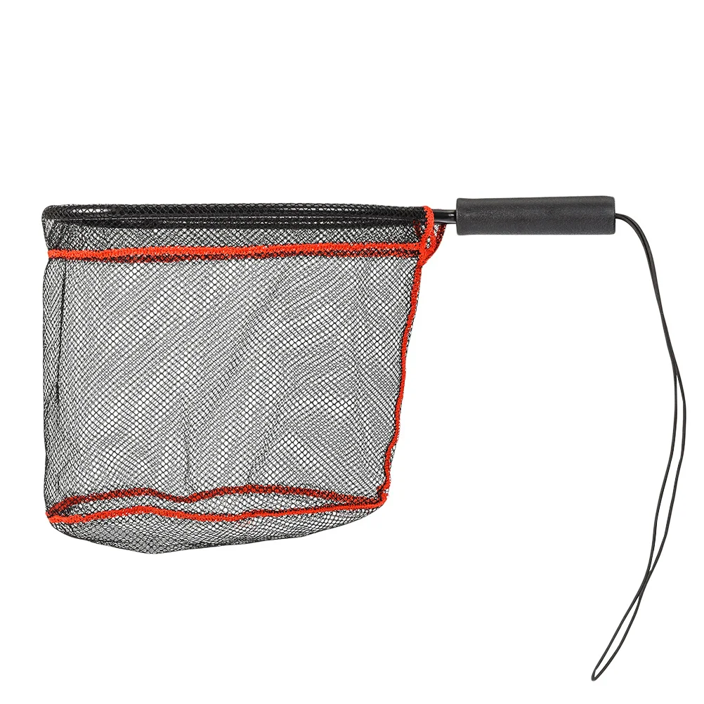 شبكة صيد مدمجة باللون الأسود لحوض السمك وخزان الأسماك والروبيان وصيد السمك وسهل الإصدار وخفيف الوزن وتصميم مقبض قوي #2