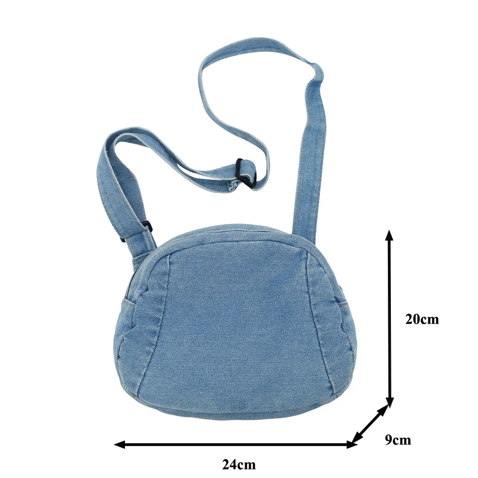 Fashion Denim Women\'s Bag Small Canvas Shoulder Cross Bag Messenger Bag  Eco Bag Korean Shopper Jeans Satchel Shell Murse Ins