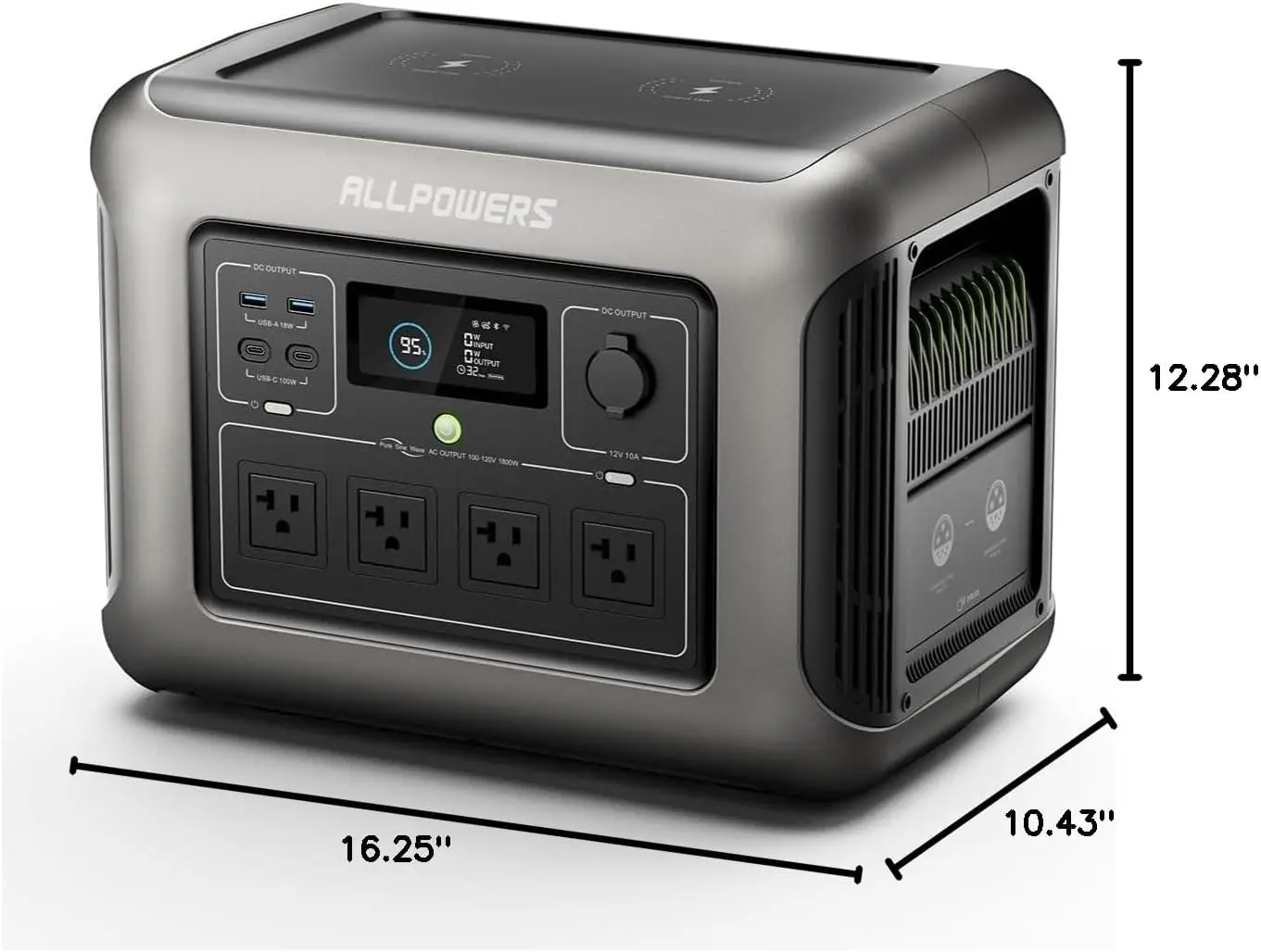 ALLPOWERS R1500 LITE محطة طاقة محمولة 1056Wh LiFePO4 مولد الطاقة الشمسية مع UPS 4x1600W منافذ التيار المتردد 650W MPPT للتخييم RV