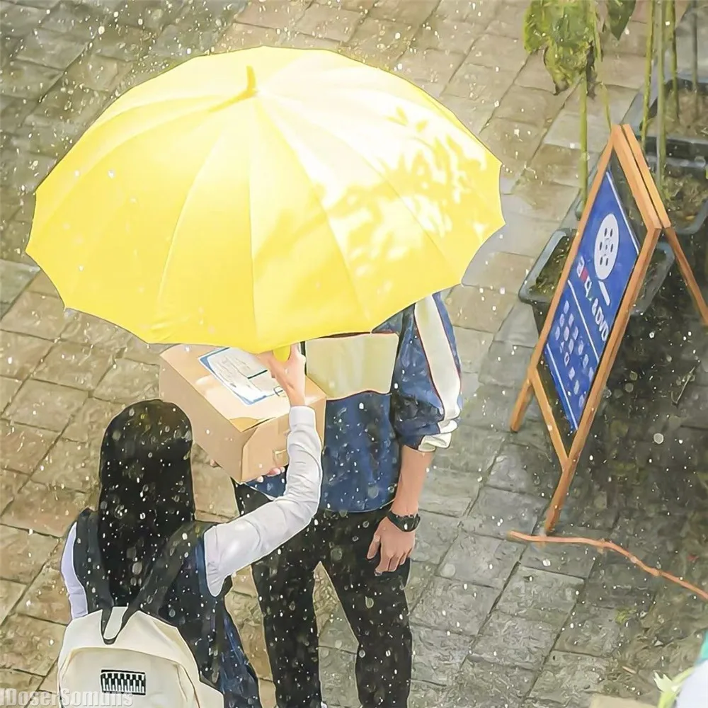 

Loverly Runner Same Yellow Long Handle Umbrella As The TV Series 선재 업고 튀어 16 Bones for Man Woman