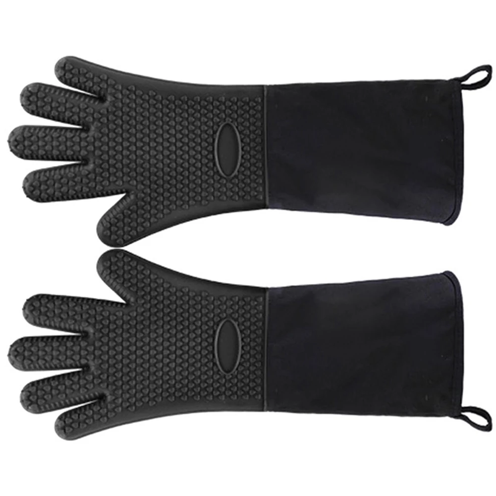 Extra Long Heat Resistant Silicone Oven Mitts: Perfect For Baking & Grilling  Heat Resistant Grill Oven Gloves Baking Tools